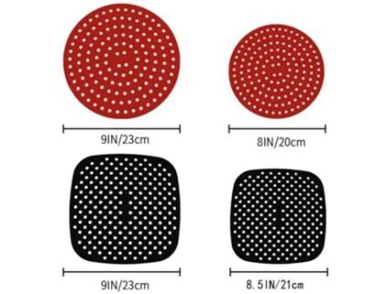 Airfryer Tapete Anti-Queimadura de Silicone 23 Cm 2Pcs COOLWW12