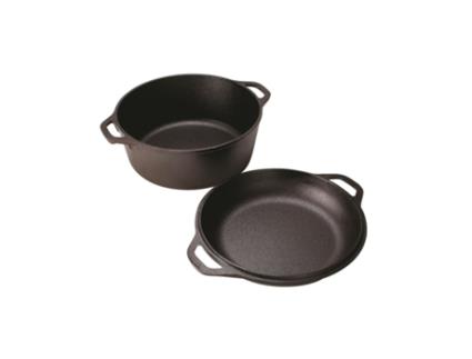 Set Tacho Frigideira 26Cm Ferro Fundido Da LODGE