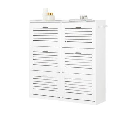 Sapateira com 6 abas e 2 ganchos sobuy fsr145-w