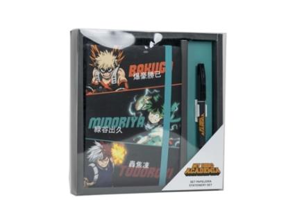 Set de Papelaria MY HERO ACADEMIA 2 Peças Preto Laranja