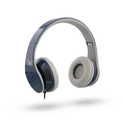 Auscultadores Over-Ear Stream, Jack 3.5 mm, Cinzento e Azul