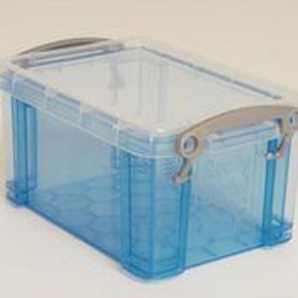 Caixa de armazenamento empilhável azul de 0,7 L, 155 x 100 x 80 mm