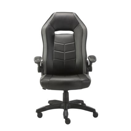 Cadeira de Gaming Skyline, Pele Sintética, Preto e Cinzento
