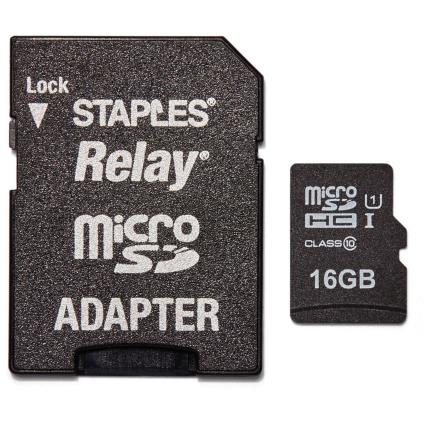 MicroSDHC Relay de 16 GB com adaptador SD
