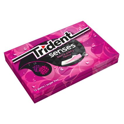 Pastilha Elástica Sem Açúcar, Senses, Sabor Berry Party, 23 g