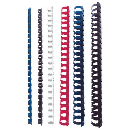 Argolas de Encadernação, Plástico, 12 mm, Branco, Caixa 25 Unidades