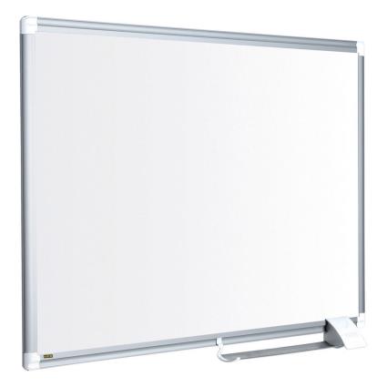 Quadro branco Maya New Generation, magnético, superfície de aço lacado, moldura de alumínio cinzento, 1800 x 1200 mm