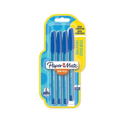Esferográfica InkJoy™ 100, Ponta Média de 1 mm, Corpo Translúcido, Tinta Azul