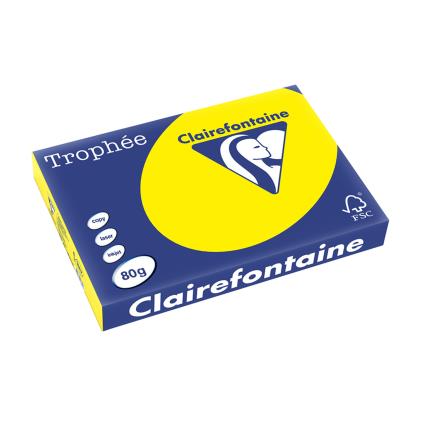 Papel Cópia, Laser e Jato de Tinta Trophée, A3, 80 g/m², Amarelo Sol, Resma de 500 Folhas