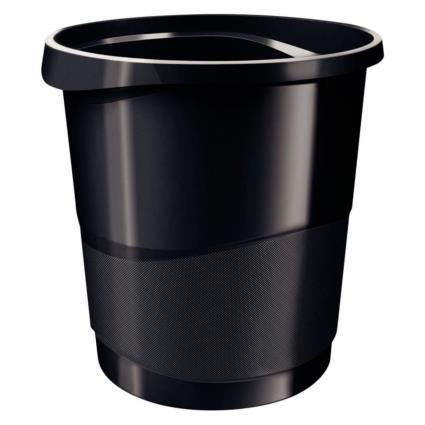Cesto Papéis Europost Vivida, 14 L, Plástico, Preto