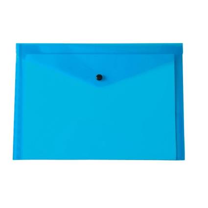 Bolsa de Documentos, A7, Polipropileno, Azul Transparente