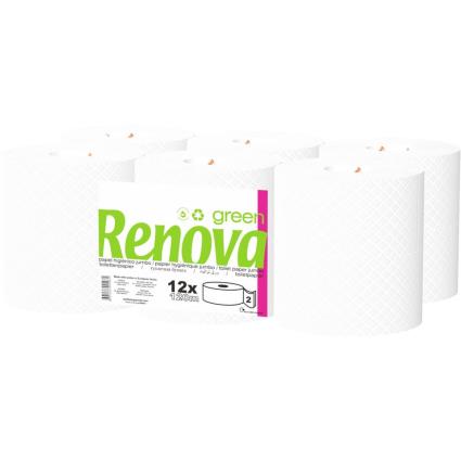 Papel Higiénico Green Jumbo, 2 Camadas, Reciclado, Branco