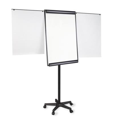 Cavalete Magnético Dois Braços Extensíveis, 70 x 92 cm, Branco, Moldura Preta