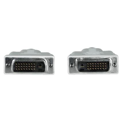 Cabo Conexão DVI Dual Link M/DVI M, 1,8 m, Cinzento