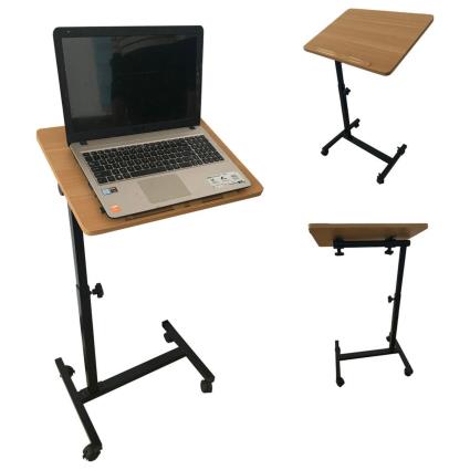 Mesa para Computador Tejo, 48 x 36 x 61-90 cm, Metal e Melamina, Castanho