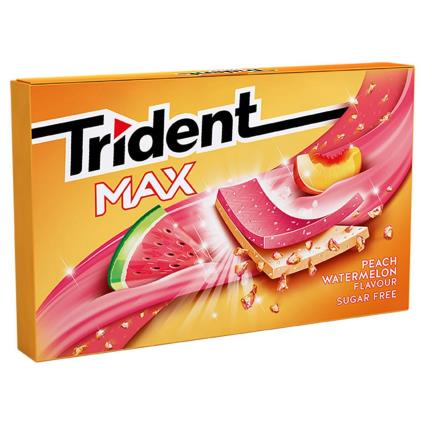 Pastilha Elástica Sem Açúcar, Max, Sabor a Melancia/Pêssego, 23 g