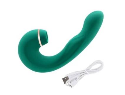 Vibrador de sucção retrátil automático de 10 frequências para mulheres (verde) OEMG