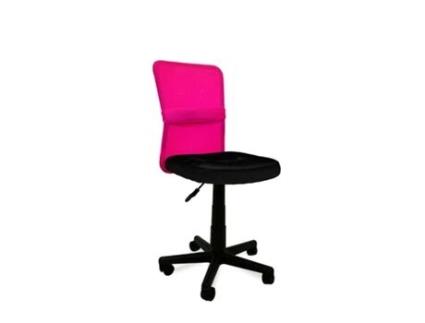 Cadeiras de Escritório com Assento Têxtil Cor Preto e Rosa Modelo Alba FURNITURE STYLE