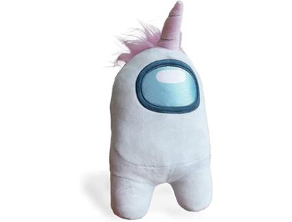 Peluche Among Us Azul Unicornio 27 Cms