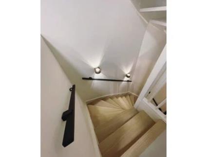Corrimão Design Retangular Preto 70 Cm 2 Suportes IVOL