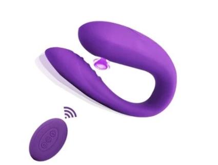 Vibrador wearable de sucção de controle remoto sem fio de 10 frequências para mulheres (roxo) OEMG