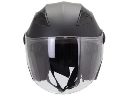 Capacete Jet NOEND Motociclismo Pure Sc-32 Preto Matte Viseira Dupla Xl
