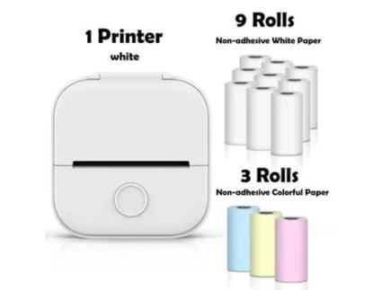 Portable Mini Thermal Printer Wirelessly Bt 203Dpi Photo Label Memo Wrong Question Printing With Usb Cable Imprimante Portable HHZ