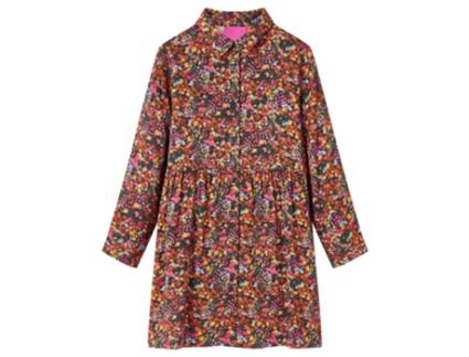 Vestido de Criança VIDAXL Vida Xl Mangas Compridas Estampa 140.0 Multicor (140 cm)