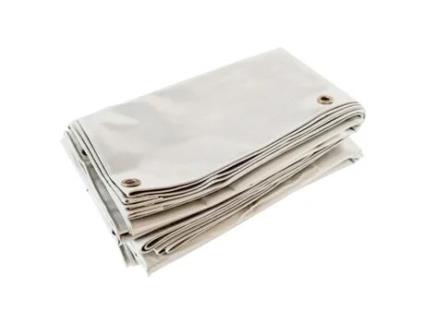 Lona para Telhado 6X8 M Branco Creme Qualidade 5 Anos TECPLAST 506To Lona Impermeabilizante em Pvc para Telhados e Carpinteiros