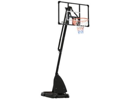 SPORTNOW Tabela de Basquetebol com Altura Ajustável 293-350 Cm Tabela de Basquetebol com Rodas Base Preenchida com Água