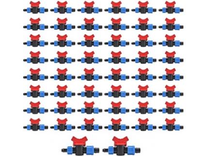Pack de 50 V?lvulas de Deriva??o para Fita de Irriga??o por Gotejamento 12 mm X 16 mm. V?lvula de Bloqueio Resistente a Choques e Gelo