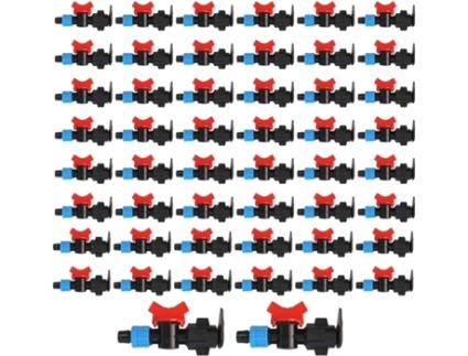 Pack de 50 Torneira Layflat para Fita de Irriga??o por Gotejamento de 16 mm. Inclui Placas
