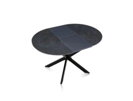 Mesa Redonda Extensível Onix Negro 140 X 75 X Cm DUEHOME
