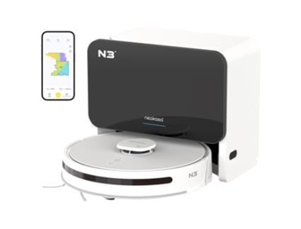 Aspirador de Pó Robô NEAKASA Nomo N3 com Estação de Esvaziamento Automático 4000Pa Sucção Lds Slam Navegação 2.5L Lixeira