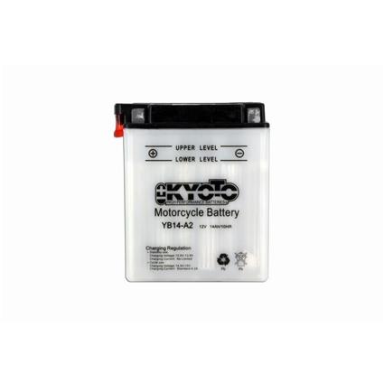 Kyoto yb14-a2 bateria de motocicleta com pack ácido
