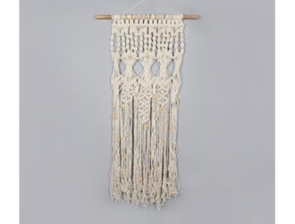 Peça Decorativa LUV SAFFRON Cotton Macrame Fringed Wall Decor
