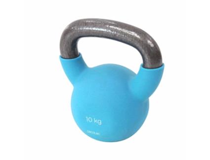 Halteres Kettlebell CECOTEC Drumfit Kettlebell 10000 Neo Azul Ferro Fundido 10 kg