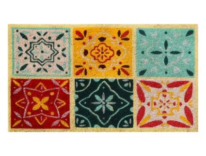 Tapete Coco Branco Cores Vintage DINTEX