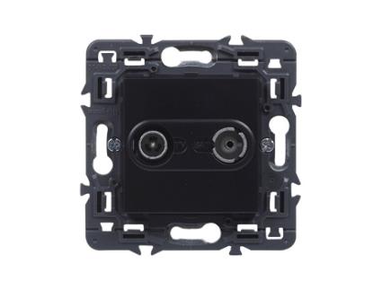 Elec Tv Base 9X9X3.8Cm Emp Final Abs Dark Valena Next Legran LEGRAND