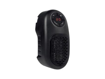 Mini Aquecedor Plug-in Preto VIVAHOGAR