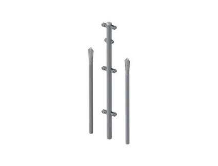 Conjunto Poste Refuerzo Galvanizado MRT