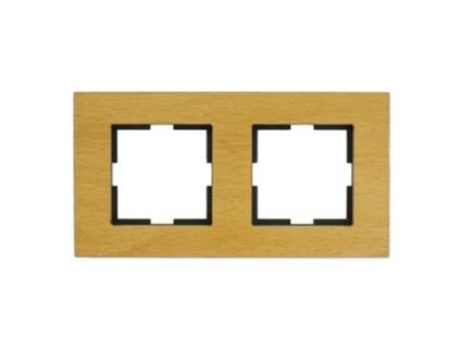 Placa de Acabamento de Madeira Sólida Faia 2 Postes 84X159X10Mm