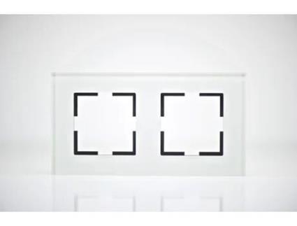 Placa de Acabamento de Vidro Branco 2 Postes 84X159X10Mm