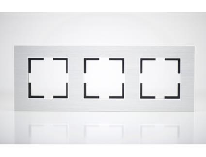 Placa de Acabamento de Metal Alu 3 Postes 84X230X10Mm