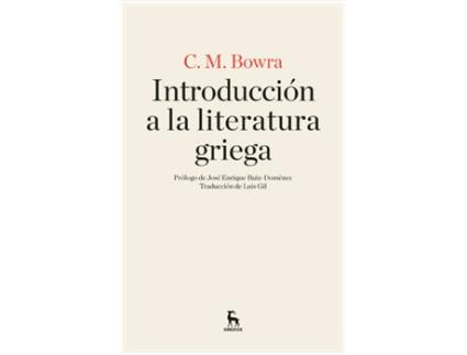 Livro Introducción A La Literatura Griega de Bowra, C.M.