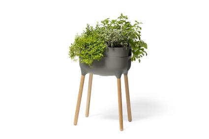 Floreira elevada com rega automática DIGEBIS HIGH 50,5X38X76CM ANTRACITE