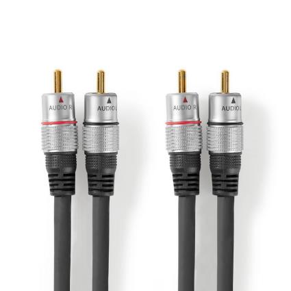 Cabo De Áudio Stereo 2X Rca Macho - 2X Rca Mac.
