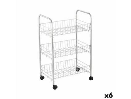 Organizador Confortime Metal Prateado 40 x 26 x 62 cm (6 Unidades)