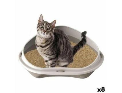 Caixa de Areia para Gatos Georplast GP10536 58 x 48 x 20,5 cm (8 Unidades)