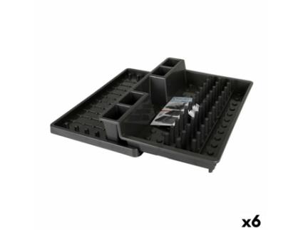 Escorredor de Louça Tontarelli TO4418G Antracite 44,7 x 30 x 8,8 cm (6 Unidades)
